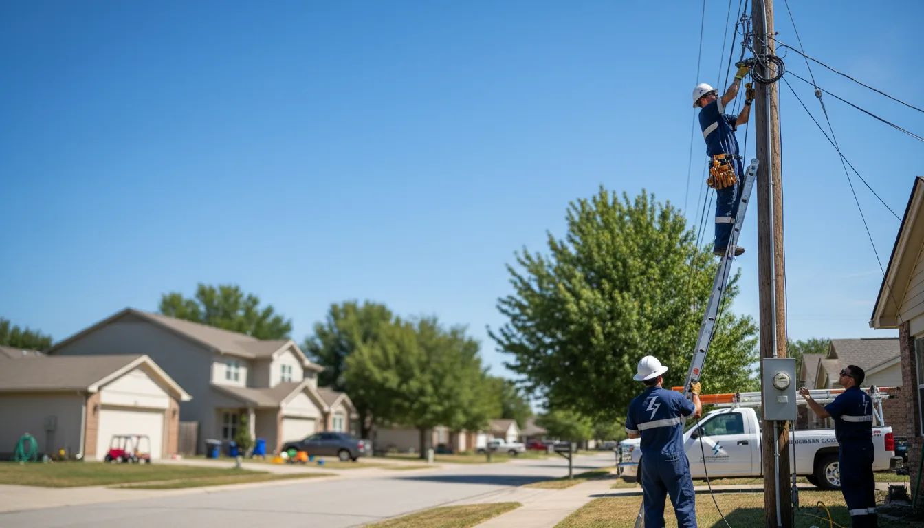 Residential electrician providing installation services in Kansas, OH